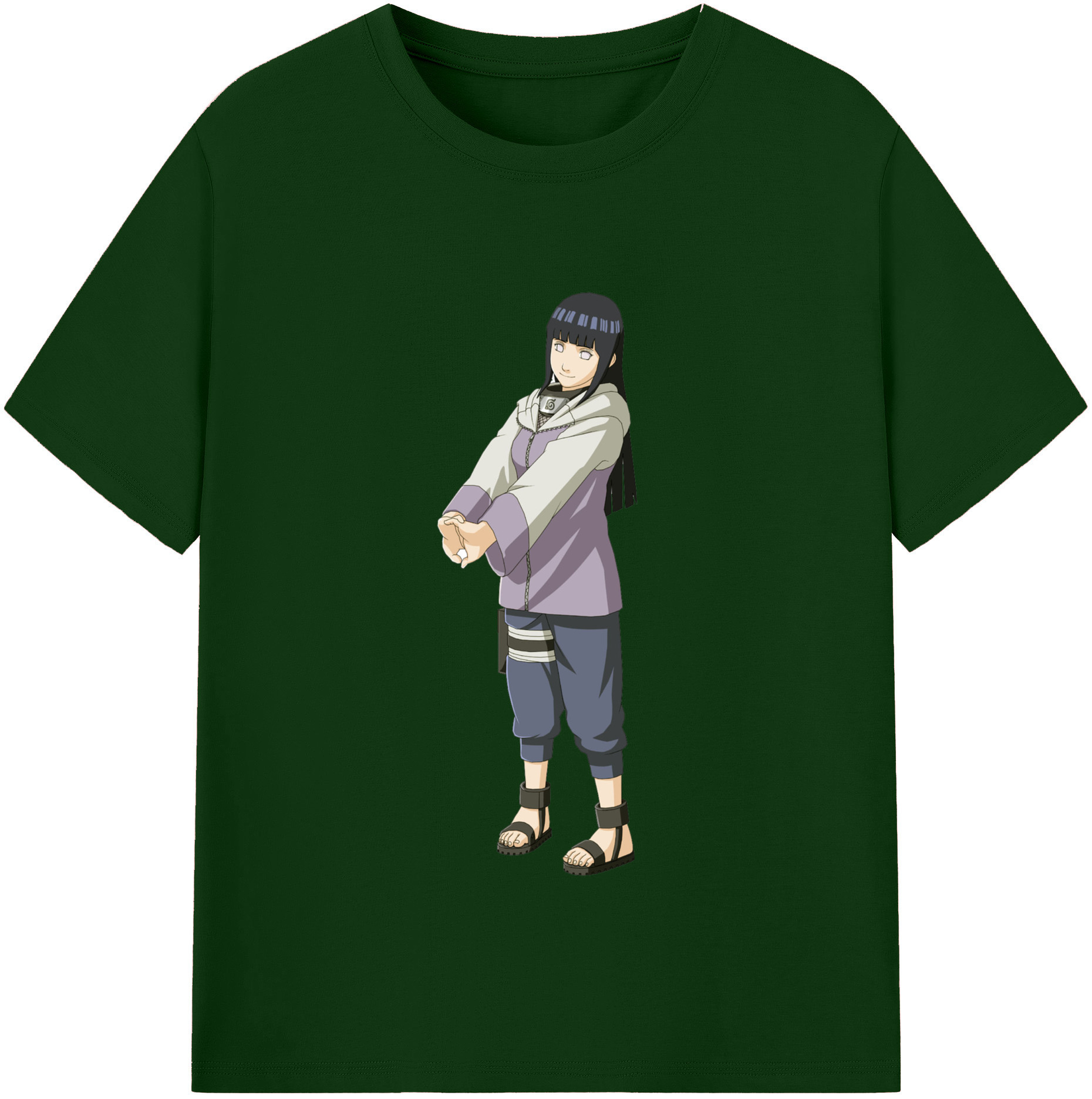 （画像用） NARUTO -ナルト- 日向ヒナタ Hyūga Hinata 綿100％半袖Tシャツ（フロントプリント）